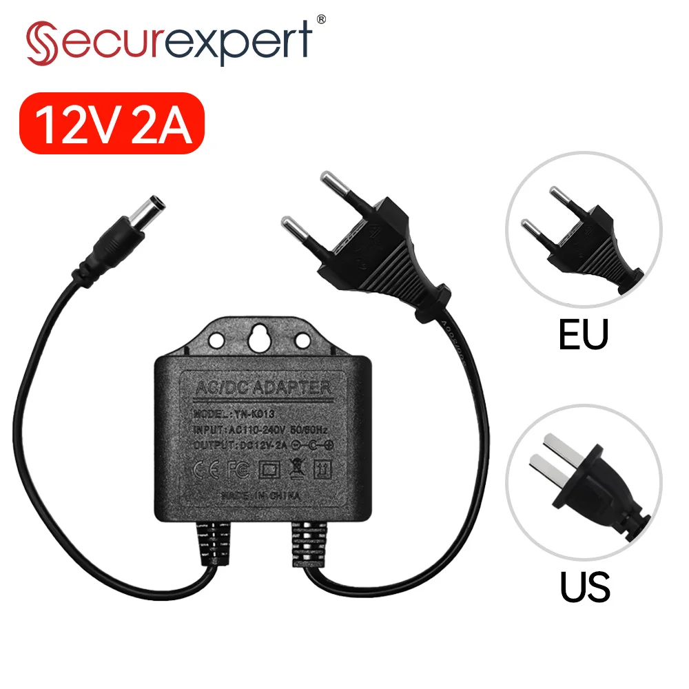 Outdoor Power Plug In - Netzteil DC12V 2A Wasserdicht EU-Stecker 5,5x2,1mm