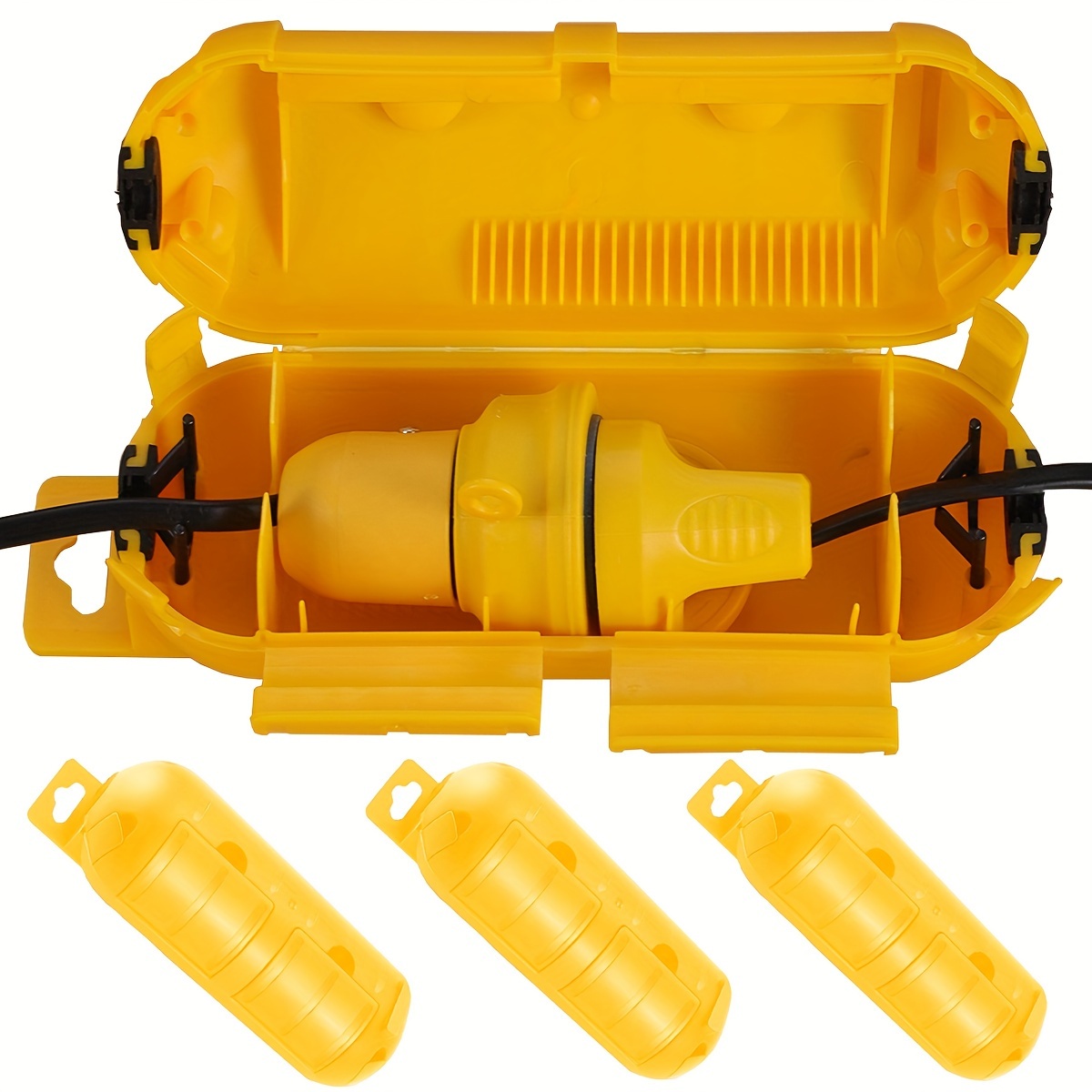 Outdoor Power Plug - Verlängerungskabel-Schutzabdeckung in Gelb mit Wasserdichter Versiegelung,