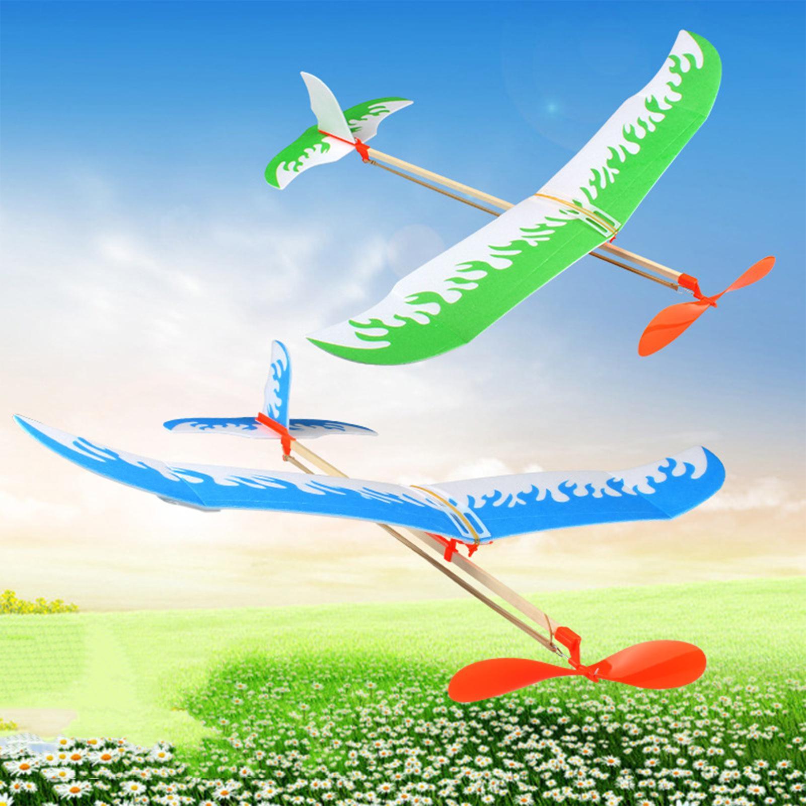 Outdoor Power Kit - Gummiband-Flugzeuge, angetriebenes Segelflugzeug-Flugzeug-Set, fliegende Spiele, Spielen,