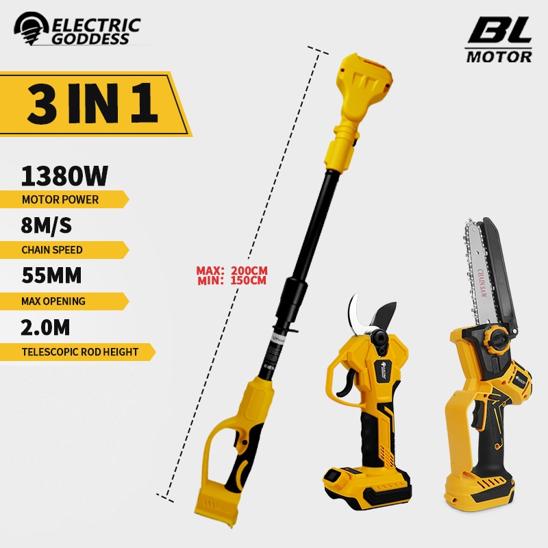 Pole Saw Cordless - Bürstenlose 6 Zoll Elektrische Kettensäge Teleskopstange