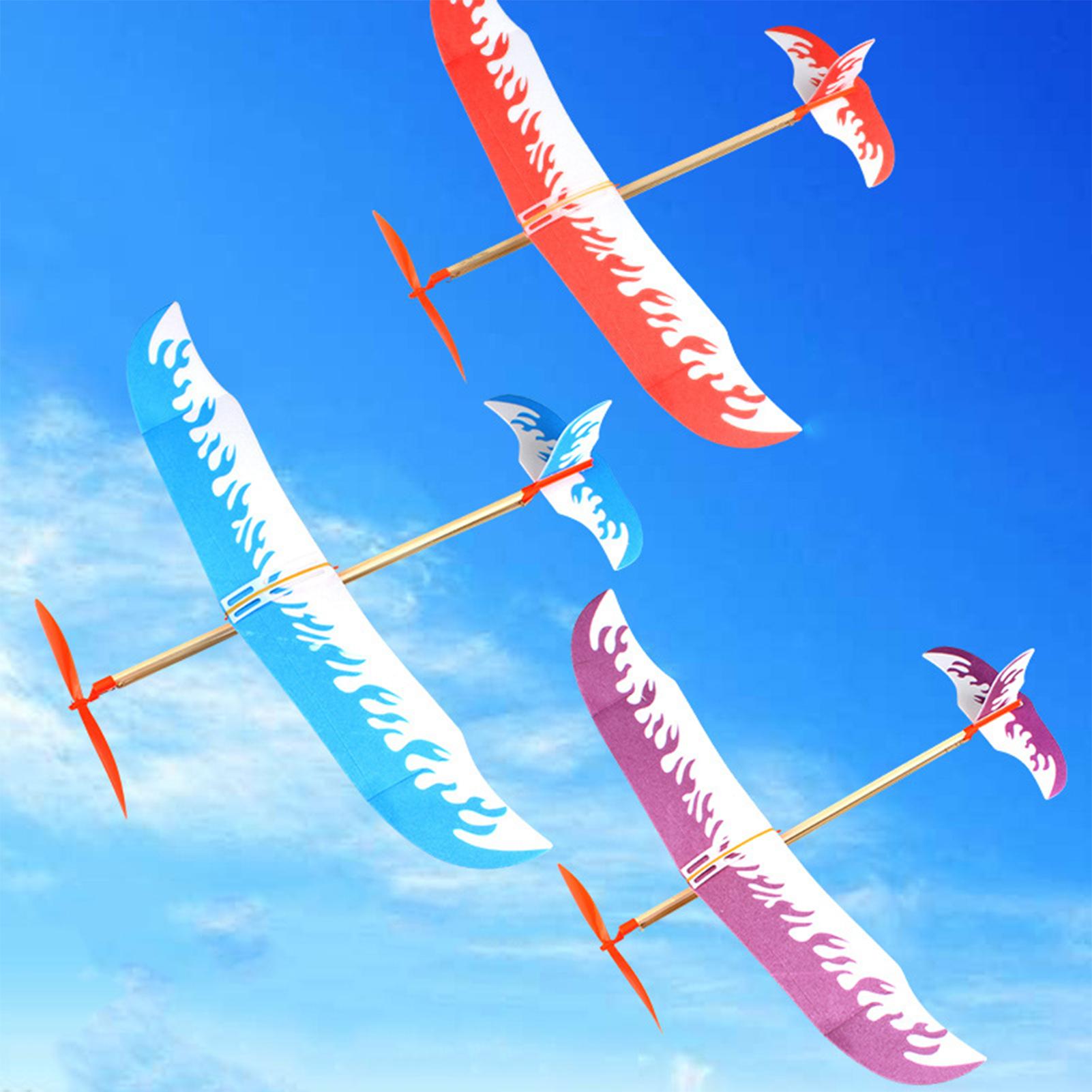 Outdoor Power Kit - Gummiband-Flugzeuge Angetriebenes Segelflugzeug-Set Flugspiele für Kinder