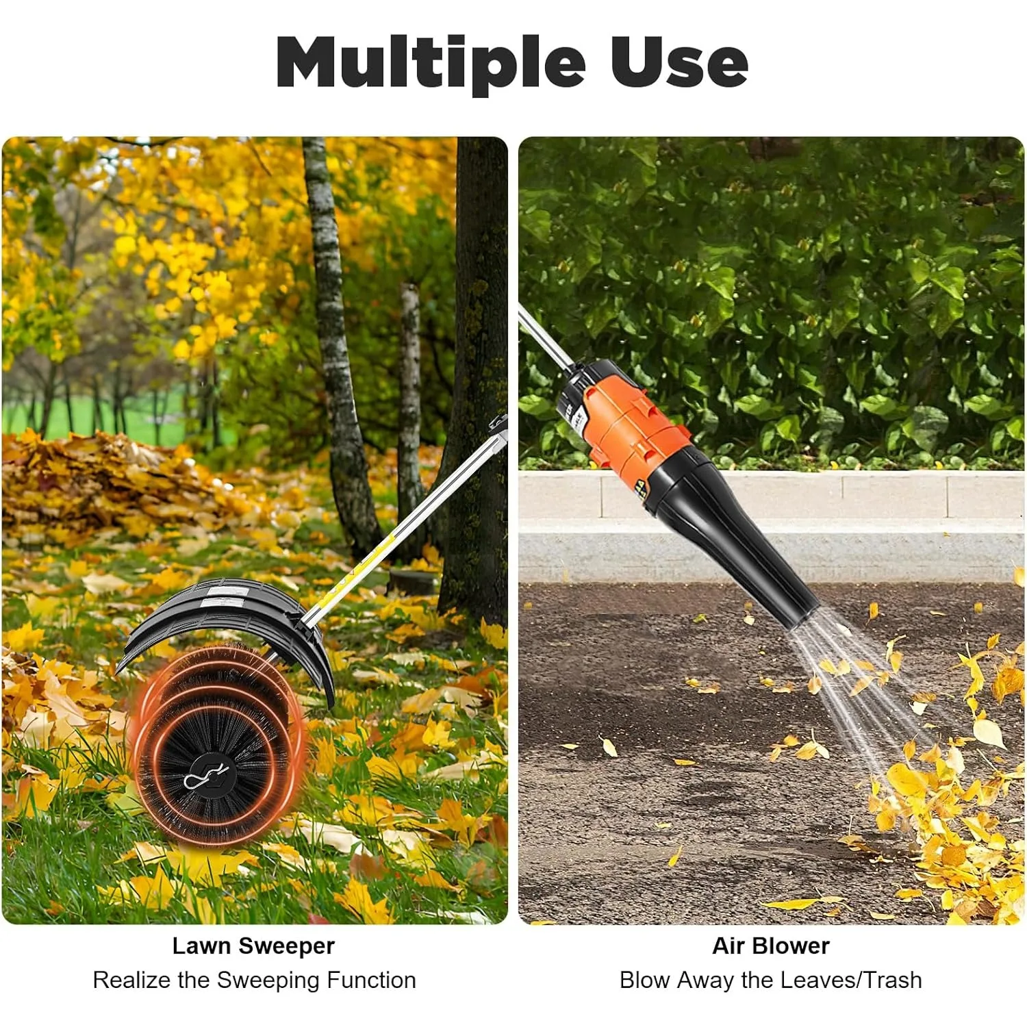 Outdoor Power Broom - CNCEST 52CC 2,3 PS Kehrbesen, gasbetrieben,