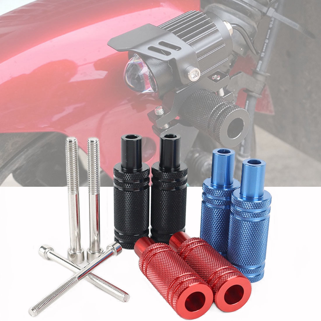 Outdoor Power Xtreme - Motorrad-Scheinwerferhalterung Verstellbare Schutzblechhalterung M8 M6 Schraube