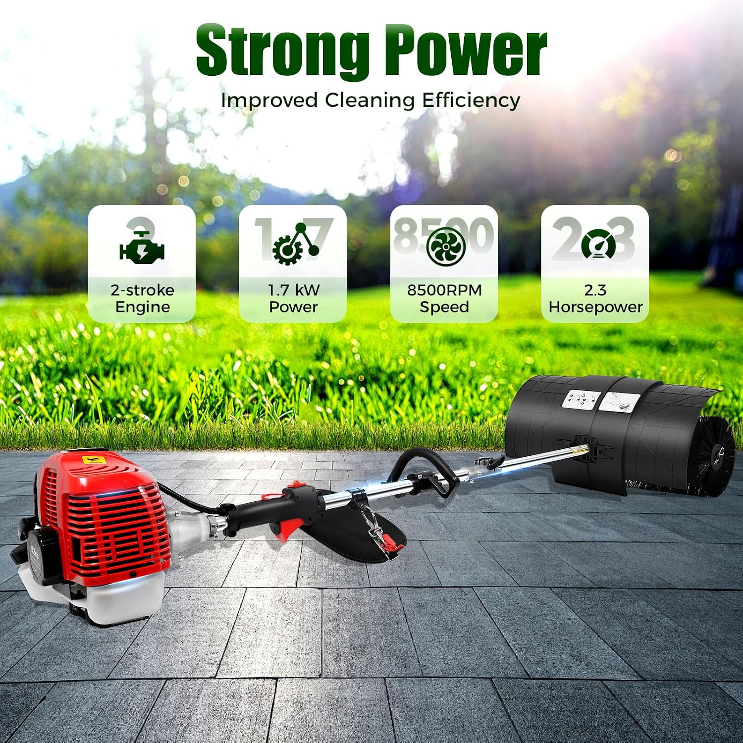 52CC 2-Takt Benzin-Handkehrmas – Outdoor Power Broom Bewertung und Preis