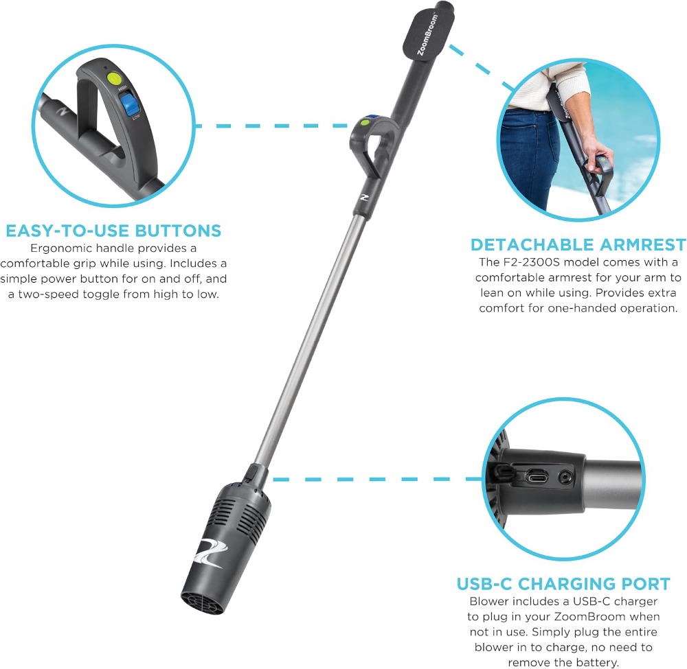 Leichter Luftbesen mit ergonom – Outdoor Power Broom Bewertung und Preis