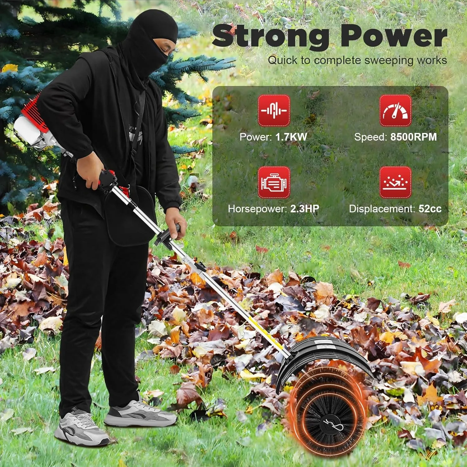 CNCEST 52CC 2,3 PS Kehrbesen,  – Outdoor Power Broom Bewertung und Preis